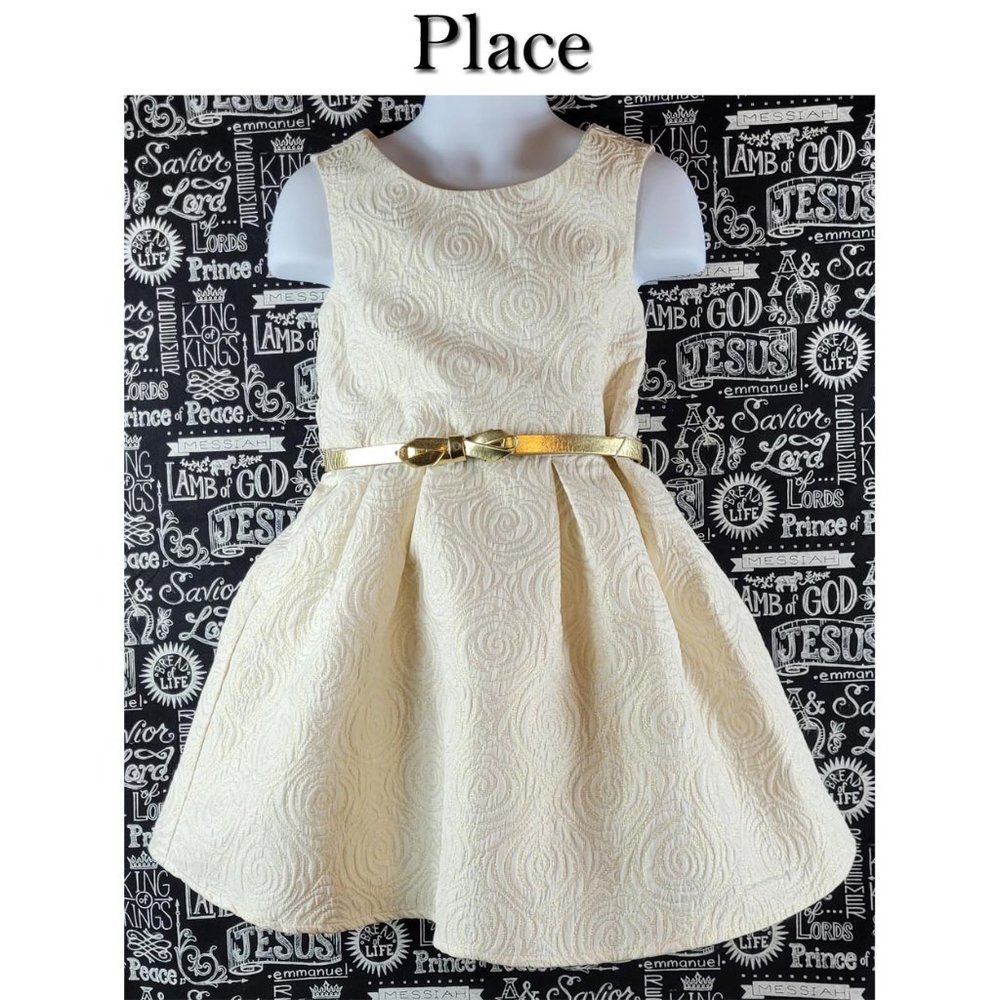 Children's Place Ivory Sparkly Dress Size 4